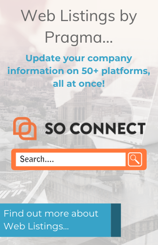 Web Listings Pragma... Update your company information on 50+ platforms, all at once.